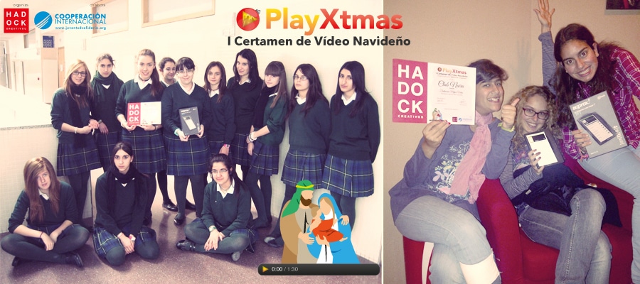 Entrega de diplomas a los ganadores PlayXtmas